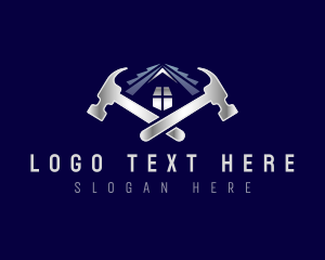 Construction - Handyman Roofing Hammer logo design