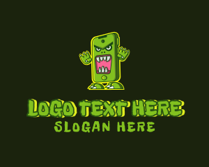 Smartphone - Angry Monster Phone logo design