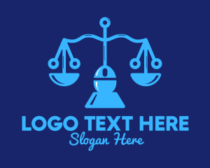 Lawyer - Justice Scale Tech logo design