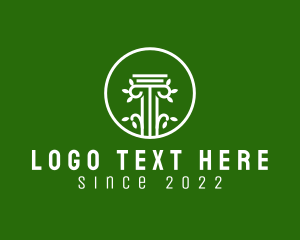 Ancient - Plant Pillar Foundation logo design