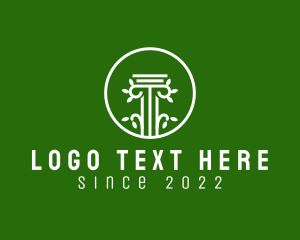 Leaf - Plant Pillar Foundation logo design