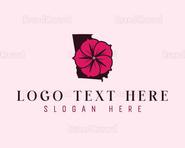 Georgia Petunia Flower Logo