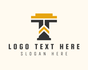 Construction - Construction Management Letter T logo design