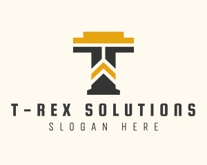 Construction Management Letter T logo design