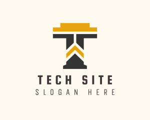 Site - Construction Management Letter T logo design