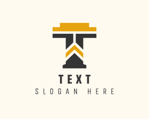 Construction Management Letter T logo design