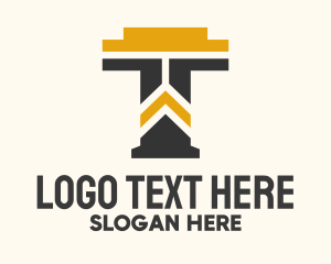 Site - Construction Management Letter T logo design