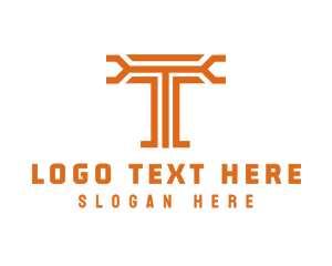 Modern T Outline Logo