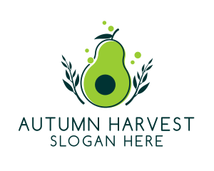 Organic Avocado Harvest  logo design