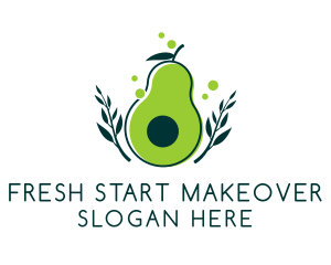 Organic Avocado Harvest  logo design