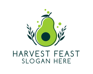 Organic Avocado Harvest  logo design