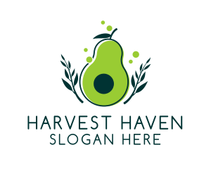 Organic Avocado Harvest  logo design