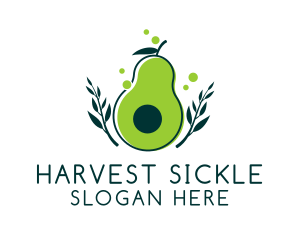 Organic Avocado Harvest  logo design