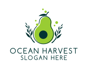 Organic Avocado Harvest  logo design