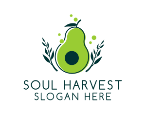 Organic Avocado Harvest  logo design