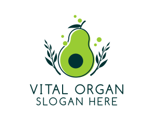 Organic Avocado Harvest  logo design