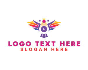 Togetherness - Royal Flying Bird logo design