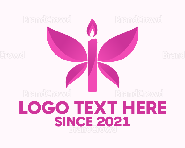 Pink Butterfly Candle Logo