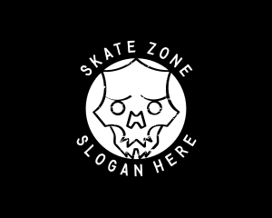 Skate Punk Skull  logo design