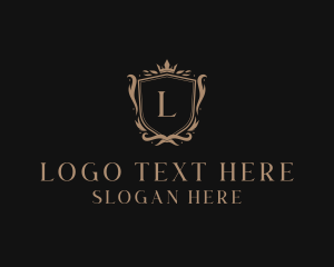 University - Luxury Shield Crown logo design