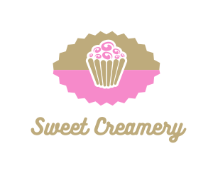 Pink Chocolate Cupcake logo design