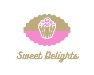 Pink Cake - Pink Chocolate Cupcake logo design