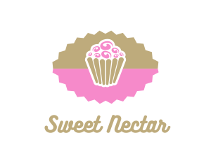 Pink Chocolate Cupcake logo design