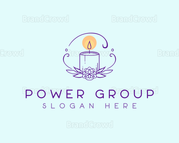 Floral Candle Decor Logo