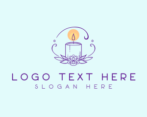 Lighting - Floral Candle Decor logo design