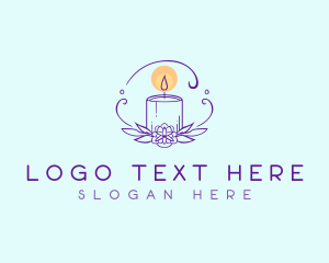 Floral Candle Decor Logo