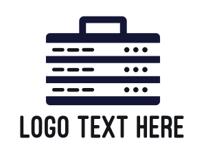Briefcase - Computer Server Briefcase logo design