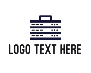 Technology - Computer Server Briefcase logo design
