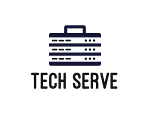 Server - Computer Server Briefcase logo design