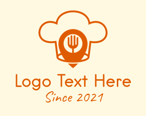 Orange - GPS Pin Kitchen logo design