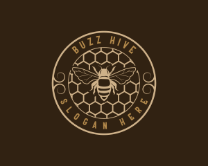 Bee Insect Hive logo design