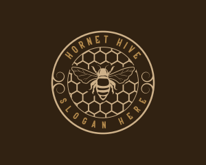 Bee Insect Hive logo design