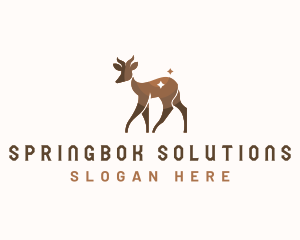 Springbok Goat Wildlife logo design