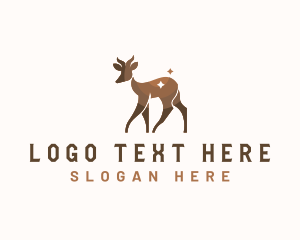 Goat - Springbok Goat Wildlife logo design