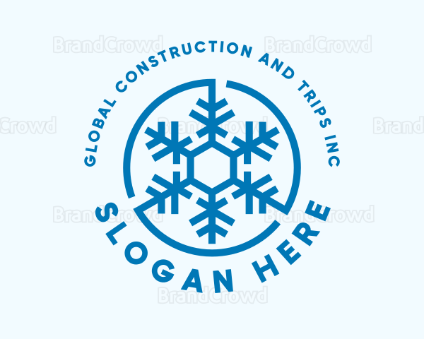 Snowflake Cooling Air Conditioner Logo