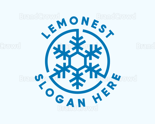 Snowflake Cooling Air Conditioner Logo