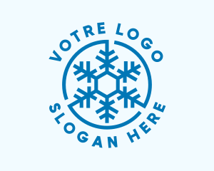 Snowflake Cooling Air Conditioner Logo