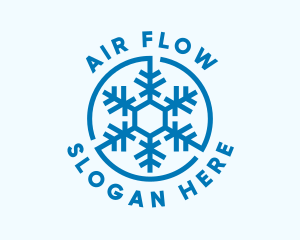 Snowflake Cooling Air Conditioner logo design