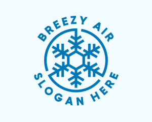 Snowflake Cooling Air Conditioner logo design