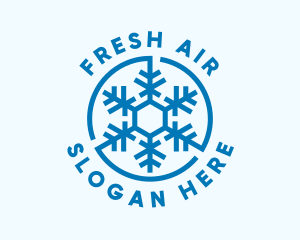 Snowflake Cooling Air Conditioner logo design