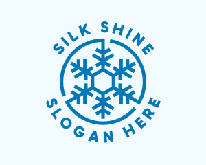 Snowflake Cooling Air Conditioner logo design