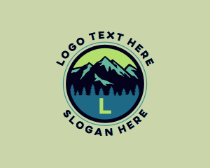 Peak - Mountain Forest Travel logo design
