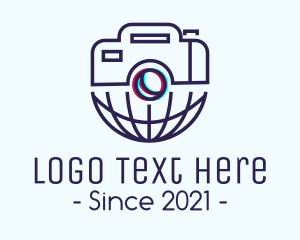 Worldwide - Global Photography 3D Lens logo design