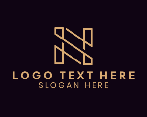 Letter N - Professional Geometric Connect logo design