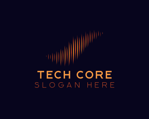 Audio Equalizer Tech logo design