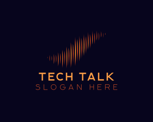 Audio Equalizer Tech logo design